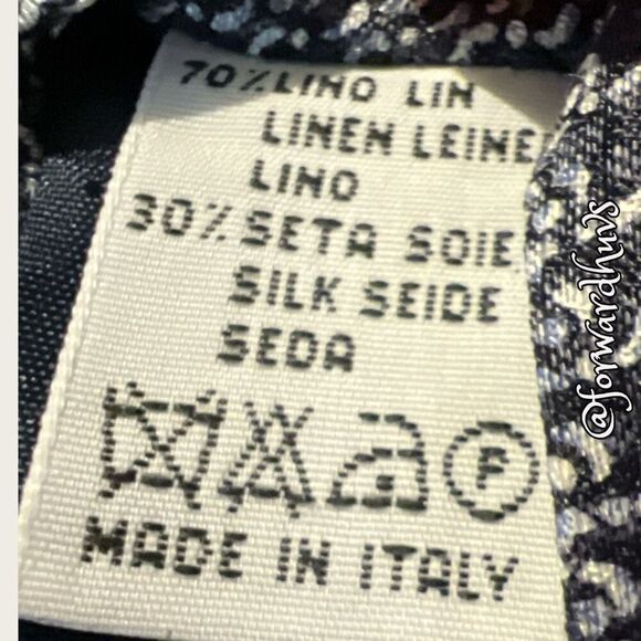 Valentino Cravatte Linen & Silk Navy Tie – Italian Quality - Picture 5 of 7